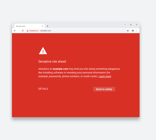 google chrome update warning